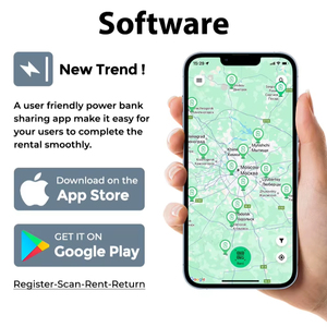 Distributeur automatique portable de batteries externes à 6 emplacements avec paiement NFC pour restaurants et partage de batteries de téléphone portable - Product Image 4
