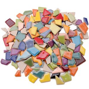 Suministros para manualidades esmaltadas populares, <span class=keywords><strong>azulejos</strong></span> de mosaico irregulares de cerámica Diy <span class=keywords><strong>rotos</strong></span> para Artes y manualidades - Product Image 4