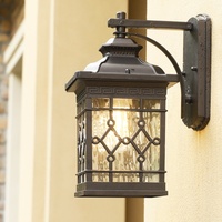 Lanterne murale solaire LED de style antique européen, en aluminium, pour extérieur, villa, jardin, étanche, couleur personnalisée, pour rue