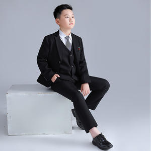 Custom Made <strong>Boys</strong> Three-piece <strong>Suit</strong> Sets Formal Wear Kids Light Gray Stripe <strong>Suit</strong> - Product Image 4