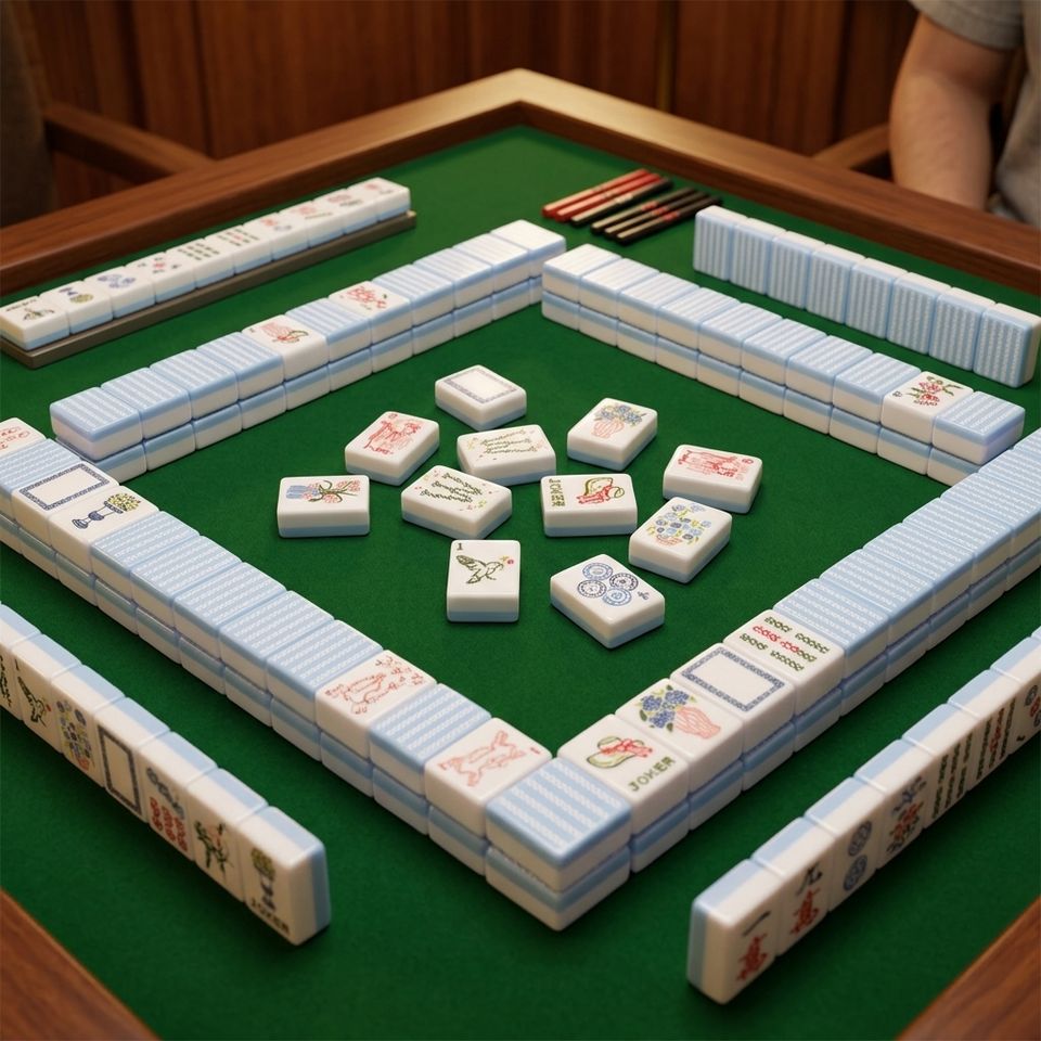 American Mahjong Set 160 166 Tiles 30mm Regular Size Panda Floral ...