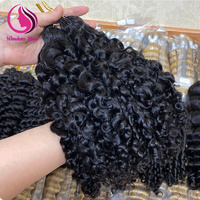 Extensions de cheveux au crochet sans nœuds, style bohème, Yaki, raides et crépus, en cheveux humains Remy vierges brésiliens, qualité usine, à nœuds miracle