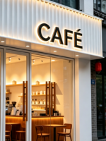 Enseigne lumineuse 3D personnalisée à lettres canal LED, logo rétroéclairé, panneau en acrylique écologique pour intérieur/bureau/magasin de détail