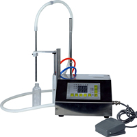 Machine de remplissage semi-automatique à 1 tête pour eau, lait, sauce soja, vin, produits chimiques, parfum, spray, eau de Javel, jus
