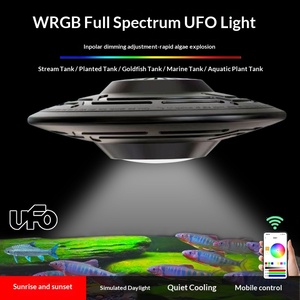 مصباح حوض السمك LED بتصميم UFO كامل الطيف، مصباح للنباتات المائية قابل للتعتيم مع تحكم عبر الهاتف المحمول، 90 واط، هيكل من سبائك الألومنيوم - Product Image 1