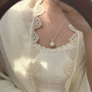 Collar Largo de Plata de Ley S925 con Diseño Floral de Sueño, Corazón, Campana y Orquídea Elegante con Perla, Cadena de Suéter de Alta Gama para Mujer - Product Image 3