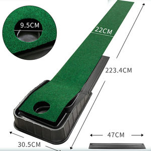 Tapis de putting de golf avec retour de balle, portable, pour entraînement en intérieur, aide à la pratique du putting pour la maison, le bureau, le jardin, n'importe où - Product Image 6
