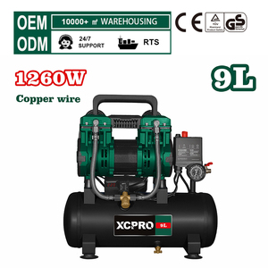 9L 1260W Ölfreier Luftkompressor 8 Bar Tragbare Leise Luftpumpe für Nagelpistole und Kleingeräte - Product Image 1