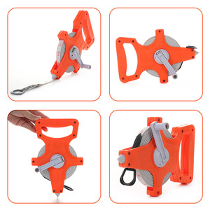 Bền 30m <span class=keywords><strong>50m</strong></span> 100m màu đỏ công nghiệp xây dựng Băng đo chính xác Hệ thống đo lường công cụ làm bằng nhựa - Product Image 3