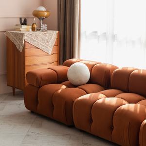 Ensemble de canapé de salon en velours design italien de haute qualité canapé de meubles canapé modulaire en tissu ottoman - Product Image 3