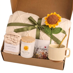 Set Regalo di Recupero per Donne, Set con Coperta, Candela e Tazza, Regalo per la Giornata dell'Infermiera, Condoglianze, Pensiero per Te - Product Image 1