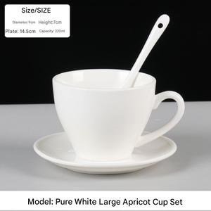 Ensemble <span class=keywords><strong>de</strong></span> tasses à café et soucoupes en <span class=keywords><strong>porcelaine</strong></span> blanche classique pour l'hôtellerie, la restauration et les restaurants - Product Image 3