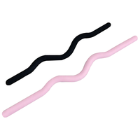 Barre de musculation Pilates, barre de curl, haltères, entraînement de musculation, fitness, kit durable réglable en silicone antidérapant 15/25lb