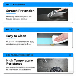 <span class=keywords><strong>Lavello</strong></span> da cucina a doppia vasca in acciaio inossidabile, da incasso, stile Farmhouse, con accessori multipli scorrevoli - Product Image 3