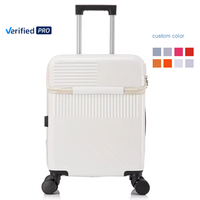 Valise à roulettes en polyester, ensemble de 3 pièces, personnalisable, avec ouverture frontale, durable, design moderne et simple, 4 roues pivotantes, vente en gros