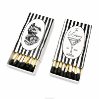 Boîtes d'allumettes personnalisées à motif animalier, allumettes en bois naturelles et sûres, outil d'allumage pour bougies aromatiques domestiques