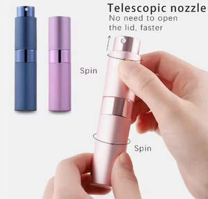 Wholesale Twist up <strong>Perfume</strong> <strong>Atomizer</strong> 10ml Aluminum <strong>Travel</strong> Glass Spray <strong>Perfume</strong> <strong>Refillable</strong> Bottles - Product Image 2