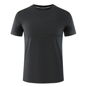 Camiseta de manga corta para hombre, de secado rápido, transpirable, antiarrugas, de color sólido, para deportes - Product Image 2