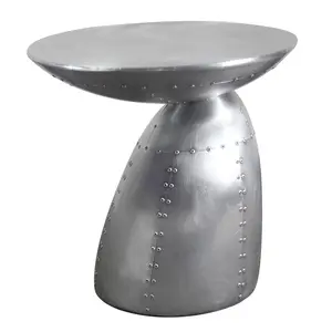 Country Style Home Furniture Silver Metal Coffee Table Flatcafe End Coff Side Modern Table Living Room Round Coffee Table Modern