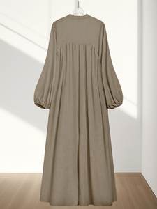Uxi 2024 Abayas Dubai Oriente Medio Simple Modest Kaftan Ropa islámica Abaya Mujeres Vestido musulmán - Product Image 5