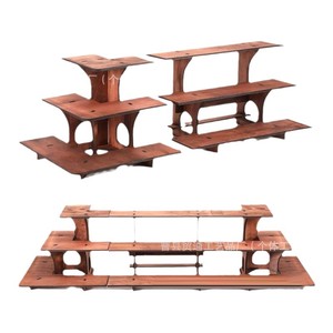 Wooden <b>Display</b> <b>Rack</b> 3 Floors Detachable Portable Desktop Organization Storage <b>Rack</b> - Product Image 5
