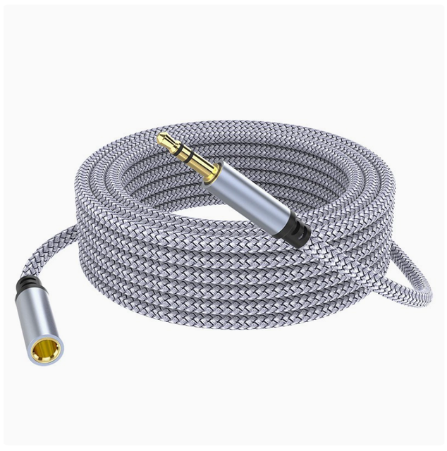 3.5mm Male to Female Headphone Audio Extension Cable, Universal for Computer Microphones, Headphones, and Karaoke.