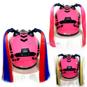 Accesorios de moda para motocicleta, casco colorido para mujer, peluca, Coleta, Coleta, casco de motocicleta, pelo - Product Image 3