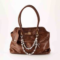Collection EDGE – Porte-clés Lettre Perlée Blanche, Accessoire de Sac à Main Étoile Cerise, Breloque Tendance pour Femme