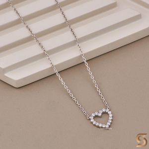 Collar con Colgante de Diamante en Forma de Corazón Cultivado en Laboratorio, 0.37 CT, Diamante en Forma de Corazón Abierto, Collar Minimalista de Oro de 14K, Regalo Perfecto de Aniversario para Ella - Product Image 6
