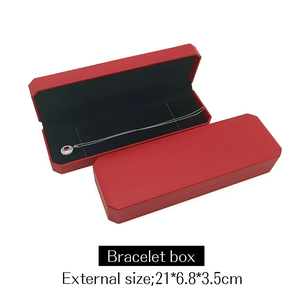 Caja de Joyería de Terciopelo Larga y Lujosa, Estuche de Regalo Cuadrado para Collares, Cadenas y Joyas - Product Image 6