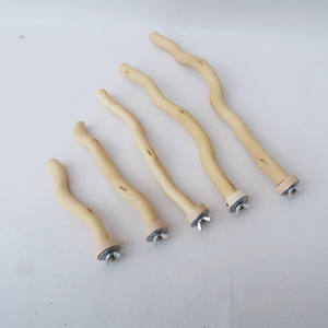 Pappagallo uccello persico bastone naturale in legno di drago bastone in legno massiccio curvo palo di pesce persico stecca forniture di denti con dado - Product Image 4