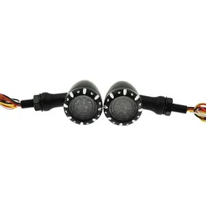 Clignotants à LED pour moto, clignotants de frein, 12V, lampe témoin pour Harley <span class=keywords><strong>Chopper</strong></span> Bobber Cafe Racer Dyna Softail - Product Image 2