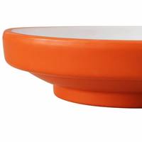 Ensemble de bols en mélamine orange et blanc, 2 tailles (13 cm et 14,5 cm), sans BPA, conformes aux normes FDA et LFGB, incassables, empilables, qualité alimentaire, vente en gros pour restaurants