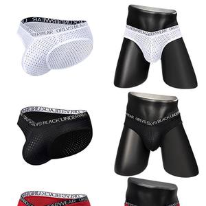 Sıcak seksi erkekler erotik iç çamaşırı See Through Mesh <span class=keywords><strong>Bulge</strong></span> artırıcı kılıfı Low Rise eşcinsel Clubwear iç çamaşırı erkek seksi külot - Product Image 4