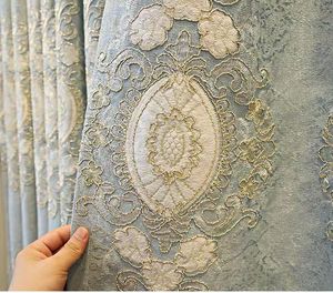 Cortinas y Cenefas Opacas Personalizables Bordadas con Flores y Pliegues Tipo Pinza de Alta Gama Europeas - Product Image 6