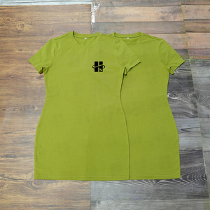 Wholesale Solid Color Breathable Cotton Jersey T Shirt Dress Custom Logo Crew Neck Short Sleeve Custom Women Casual <b>Mini</b> Dress - Product Image 6