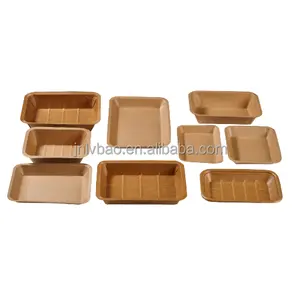 Eco Friendly Coated Paper Packaging Tray Boxes For Fried Food