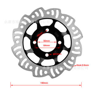 อะพอลโล 190 มม. จานเบรคสำหรับรถจักรยานยนต์ออฟโรด สแตนเลสสตีล เดซี่ดิสก์ เส้นผ่านศูนย์กลางภายใน 50 มม. อะไหล่ซ่อม - Product Image 3