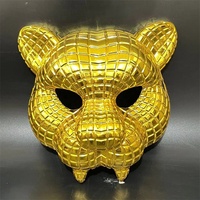 Nouveau masque de léopard doré Animal d'horreur vente chaude accessoires de danse en plastique PVC Halloween carnaval fête Costumes de jeu de rôle