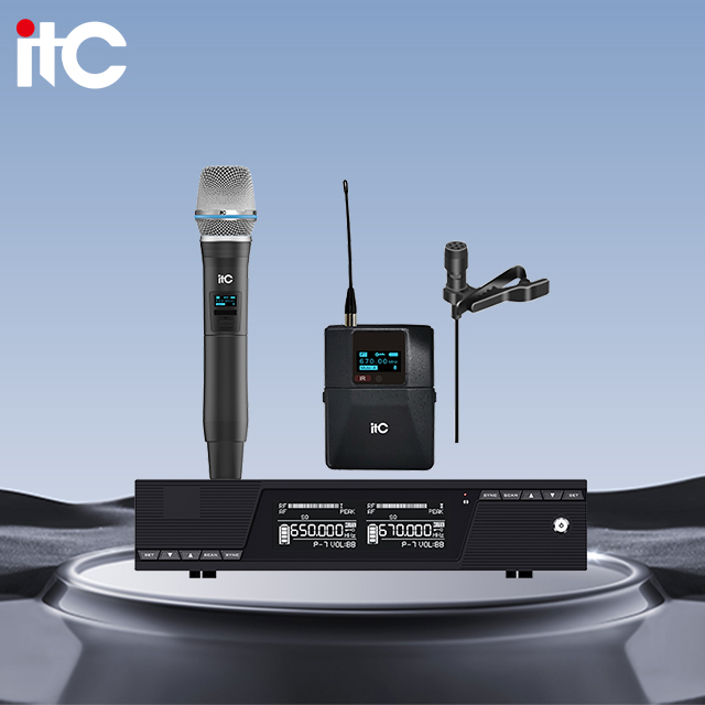 Small MOQ Mini Wireless Lavalier Microphone-Handheld Radio Noise Cancelling Light-weight XLR Connector Conference Use