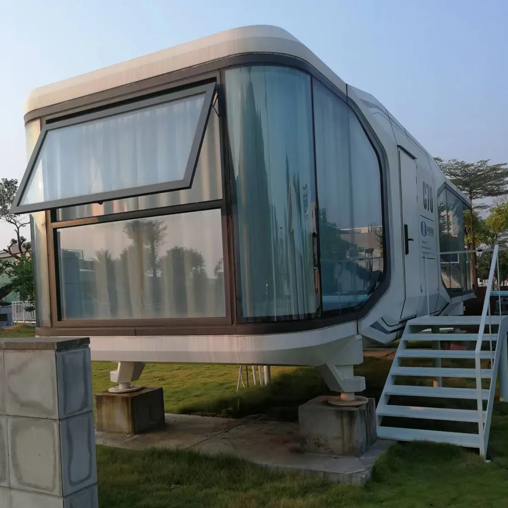 Hotel Prefabricated Container House Shop Tent Premium Capsule Prefab Houses Modern Beach Graphic Design Flat Pack Container