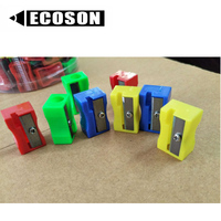 Taille-crayon manuel en plastique, 0.7cm, coffre-fort pour crayon, usage personnel, 10 pièces, 1 trou