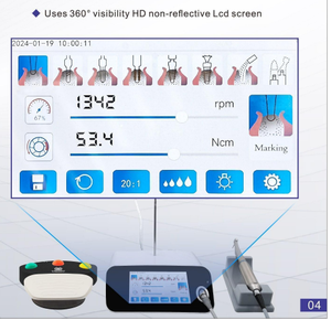 Motore senza fili dell'impianto dentale con il pedale e il manipolo per l'opzione - Product Image 4