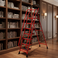 Meilleure vente : Échelle escamotable moderne haute résistance, portable, 7 marches, avec mains courantes et plateforme extra large