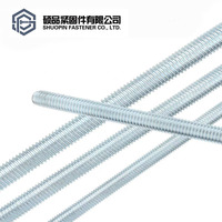 Galvanized Threaded Rod DIN 975, Carbon Steel All Thread Stud, M8 M10 M12 M16 Metric, Construction Support, Curtain Wall Fixing