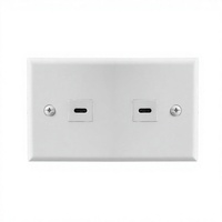 Adaptador de Pared con Doble Puerto USB-C Hembra a Hembra, Estilo Americano, Módulo de Núcleo de Cobre, Función Completa de Audio/Video, Modelo 31