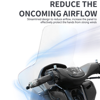 Motos en plastique ABS pièces modifiées Protection contre la pluie pare-brise avant surélevé pour NMAX 155 20-24 ans
