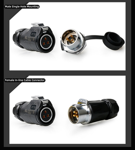 Cnlinko Lp20 dc ac ip68 <span class=keywords><strong>3</strong></span> इनलाइन स्क्रू पावर केबल इलेक्ट्रिक वाटरप्रूफ सर्कुलर कनेक्टर - Product Image 6