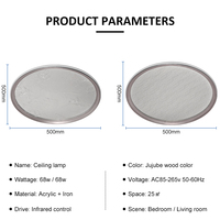 Plafonnier LED décoratif d'intérieur au design moderne, montage en surface, acrylique + fer, lampes simples pour chambre à coucher et salon