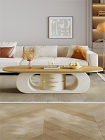 Table basse moderne pour petit salon avec fonction de rangement, design en panneaux de bois, pour la maison, l'hôtel et l'appartement